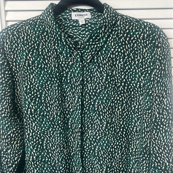 Express Long Sleeve Portofino Blouse. Worn Once. - Picture 2 of 2